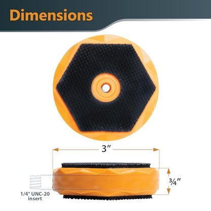 POWERTEC Bench Dog Puck - Protect Workpiece from Scratches, Ideal for Sanding, Routing, Finishing & Painting - 4PCs (72216)