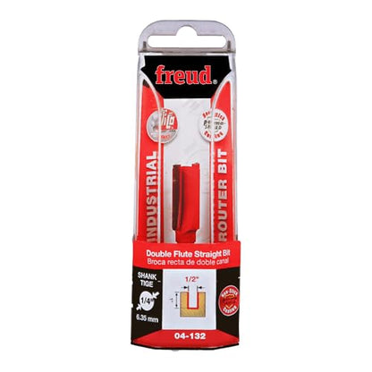 1/2-Inch (Dia.) Double Flute Straight Bit