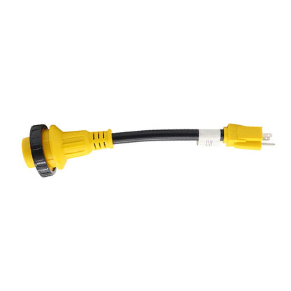 Anxingo Heavy Duty RV Adapter Power Cord Plug, 15 Amp Male to 30 Amp Female with Twist Lock, RV Adapter Power Conversion Cable 125V