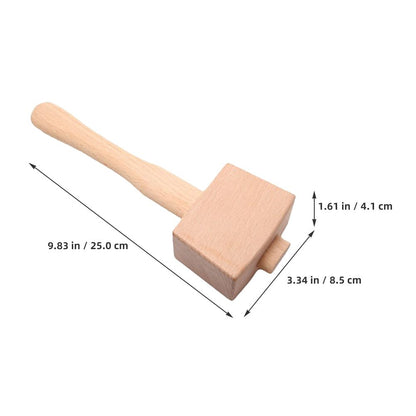 SEWACC Wooden Mallet for Woodworking and DIY Projects Beech Wood Handle Hammer with Ergonomic Grip Compact