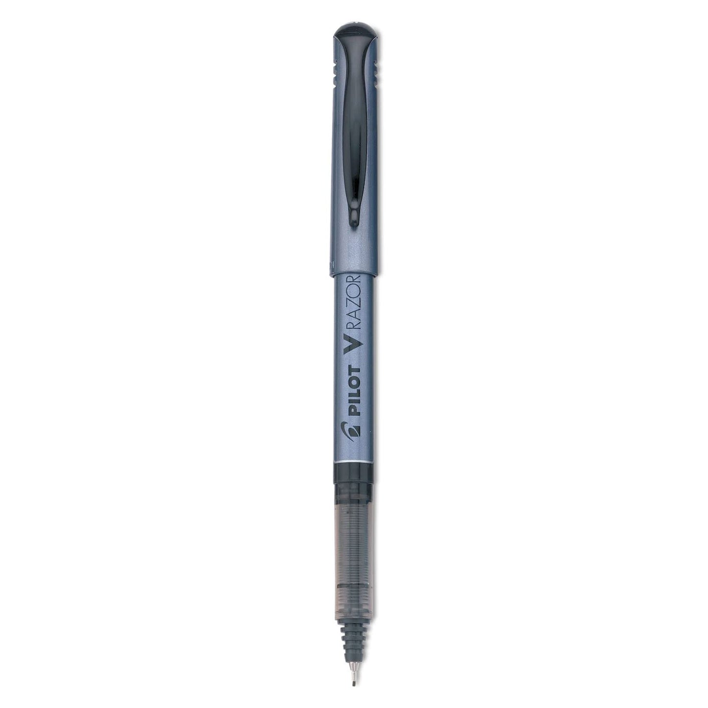 Pilot V Razor Point Liquid Ink Marker Pens, Extra Fine Point, Black Barrel, Black Ink, Dozen Box -11020