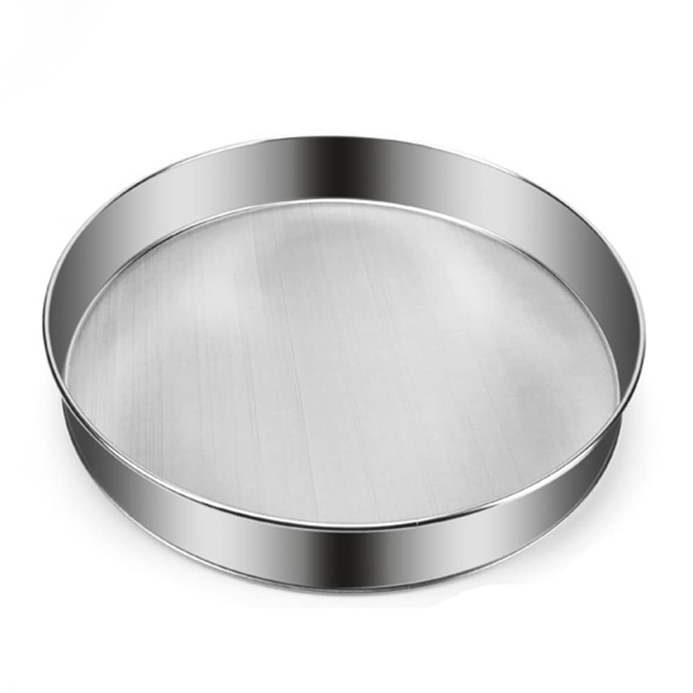 12 Inch Sieves Fine Mesh Strainer Stainless Steel Sifter Round Flour Sieve for Baking Straining Powdering
