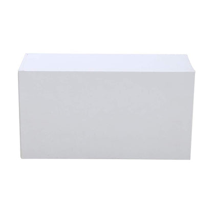 KINGFOM Rectangular PU Leather Facial Tissue Box Napkin Holder for Home Office, Car Automotive Decoration (White)