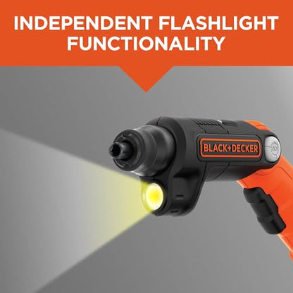 BLACK+DECKER 4V MAX* Cordless Screwdriver with LED Light (BDCSFL20C)