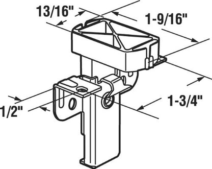 Prime-Line Products N 7072 Sliding Mirror Closet Door Top Guide, 2-Pack