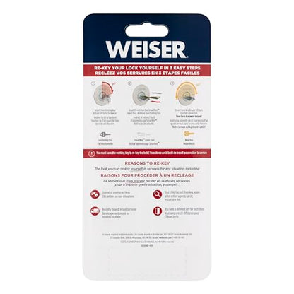 Weiser SmartKey Re-Key Kit, Re-Key Kit for Weiser SmartKey Deadbolt Locks, Door Handles, Door Knobs and Electronic Locks, Re-key Your Lock in Seconds , Silver