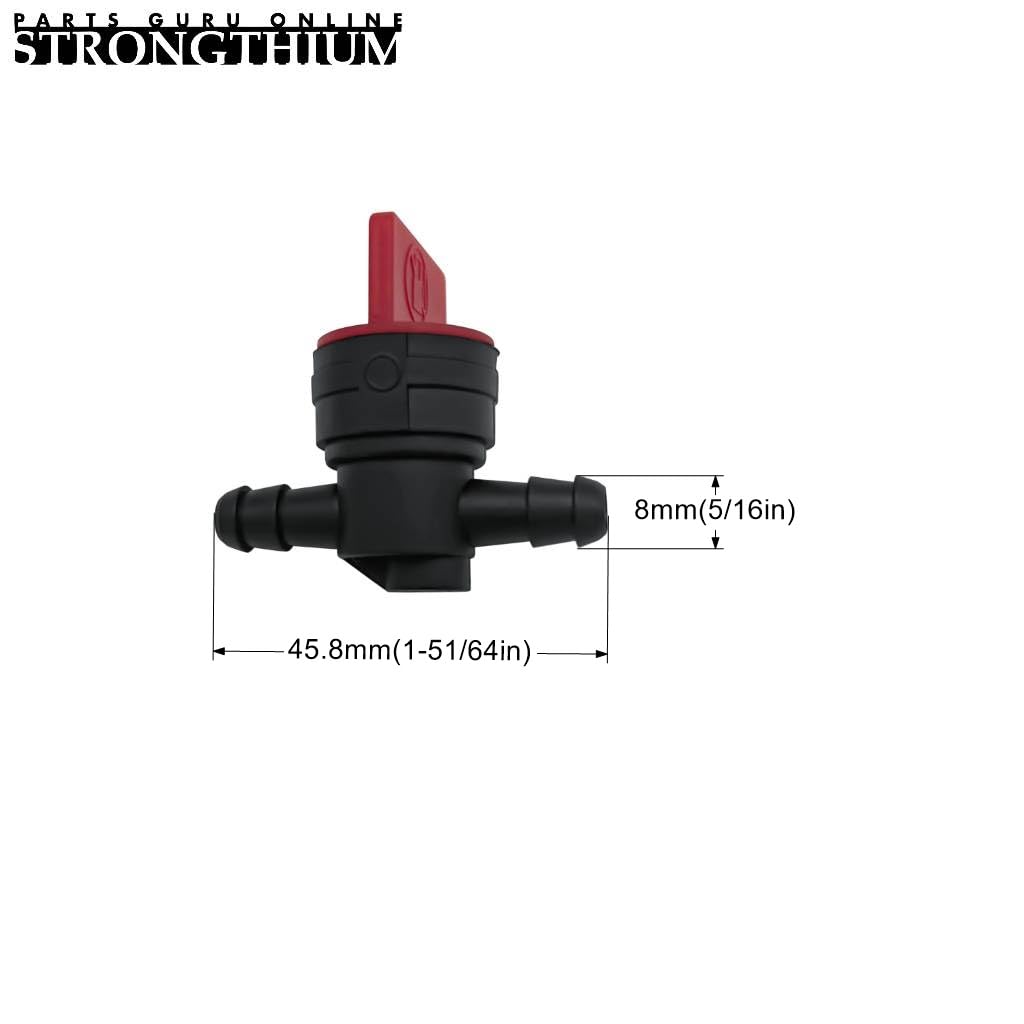 STRONGTHIUM 1/4 in Gas Fuel Line Hose with Clamps Valve & Filters Kit Compatible with Briggs & Stratton Craftsman MTD Kawasaki Kohler Small Engines Generator Powersports Rubber 6.6FT