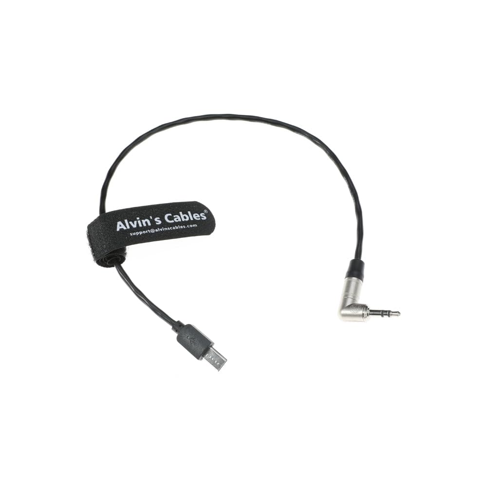 Alvin’s Cables Tentacle Timecode Cable for Sony FX3| FX30| A7S3| A1 Camera 3.5mm TRS to Micro USB Timecode Cable for Tentacle SYNC E Timecode Generator 35cm| 13.8in