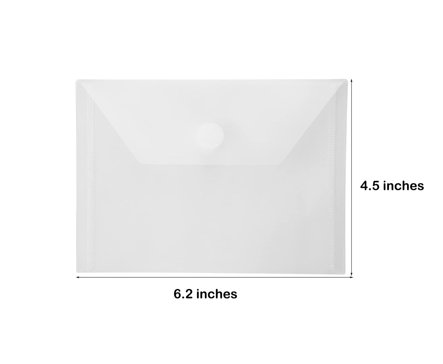 YESSART 4x6 Plastic Envelopes Hook Loop Closure Coupon Receipt Storage Holder 40 Pack