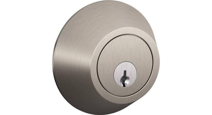 J-Series by SCHLAGE Single-Cylinder Deadbolt, Satin Nickel JD60619