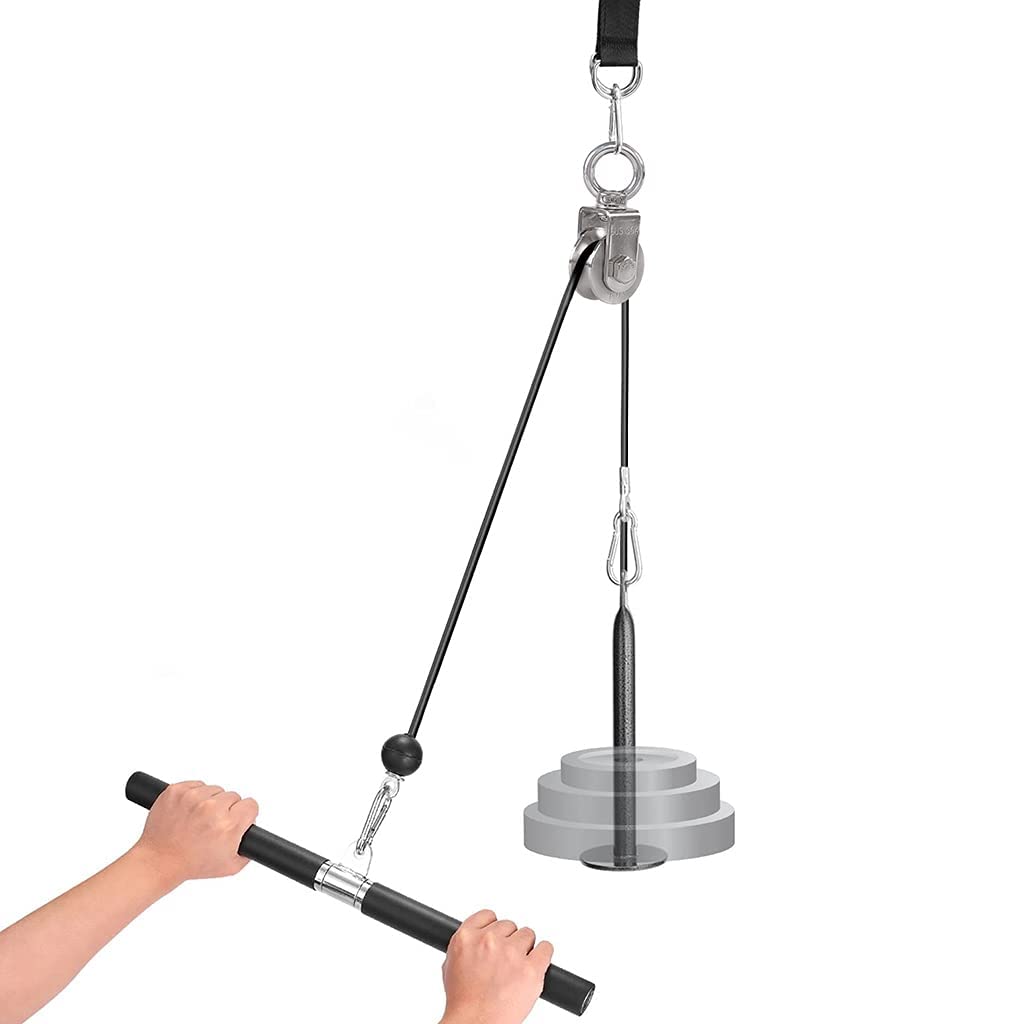 2 Inch U-Type Pulleys for Rope, Stainless Steel M10 Swivel Pulley Block with Bearing, U-Groove Roller Single Pulley Wheel for Pulley System Lifting Gym Equipment Cable Traction Wheels 1 Pack