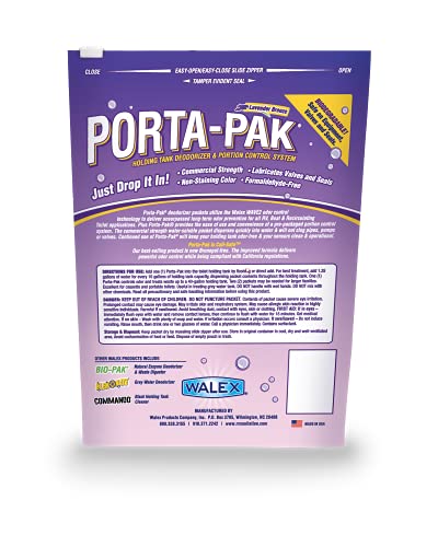 Walex PPRVLAV Porta-Pak Holding Tank Deodorizer - Lavender, 10 Pack