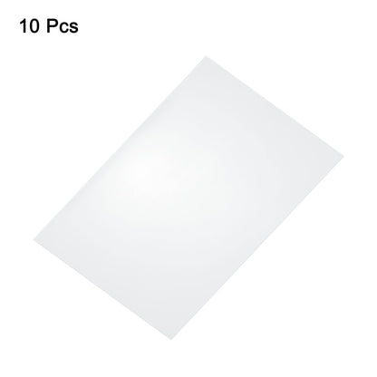 HARFINGTON 10pcs Clear Plastic Sheets 12" x 8.3" x 0.02" Transparent Flexible PVC Sheet Panels with Protective Paper for Signs DIY Display Projects Craft Picture Frames Painting