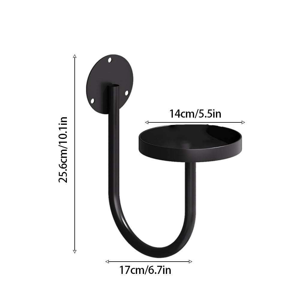 3 Pack Wall Plant Holder Wall Planters Black Metal Plant Wall Shelf Indoor Plants Hanger Modern Wall-Mounted Hanging Planter for Outdoor Livingroom Window Bedroom Balcony Patio Flower Pot Decor