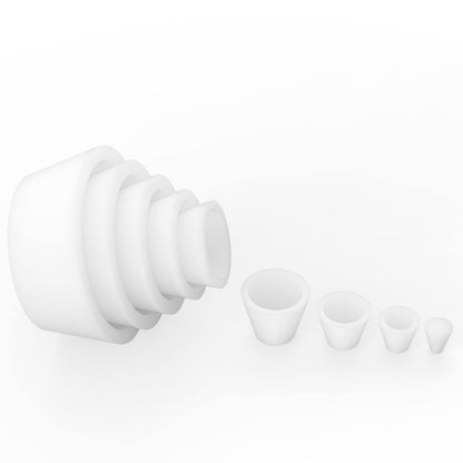 stonylab Silicone Filter Adapter Cones, 9-Pack Durable Tapered Collar Silicone Stopper Buchner Funnel Flask Cones Adapter Set, Wear Resistance Smooth Surface, White