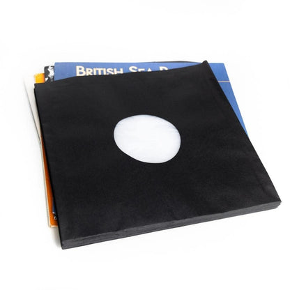 BMC 20 Vinyl Record Inner Sleeves for 12 Inch LP | Black Kraft Paper Sleeves for 33 RPM Premium Storage | Easy Viewing Polylined Protection Covers | Ideal for Single, Double, and Gatefold Collection