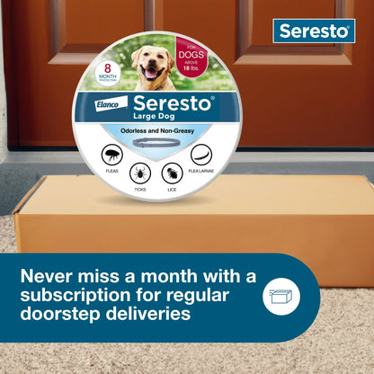 Seresto™ 8-Month Flea & Tick Prevention Collar for Large Dogs (Over 18 lbs)