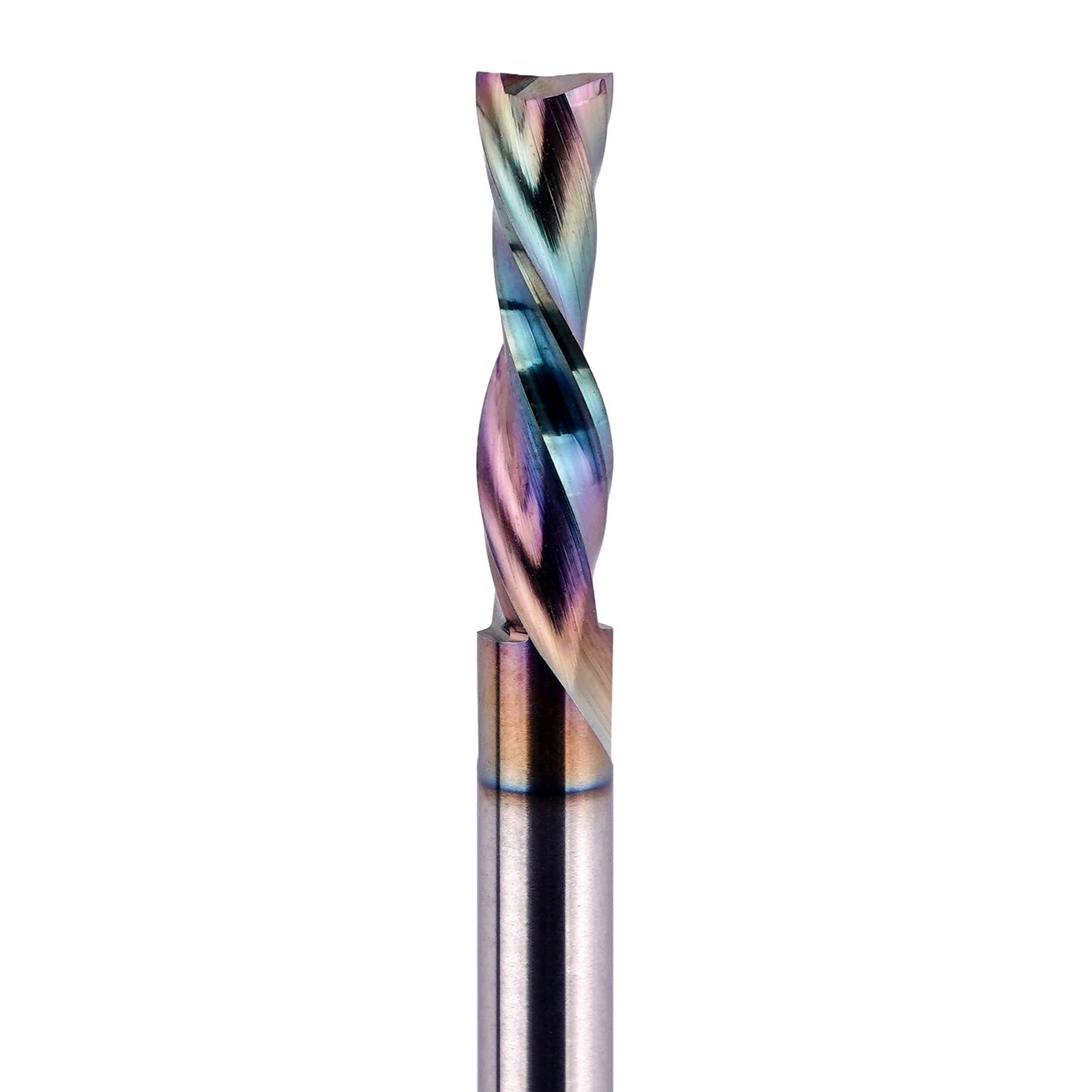 SpeTool 1/4 Shank Down Cut Spiral CNC Router Bits 1/4 inch Cutting Diameter 1 inch Cutting Length with Extra Long Life Coating for Woodwork Mortise Slot End Mill