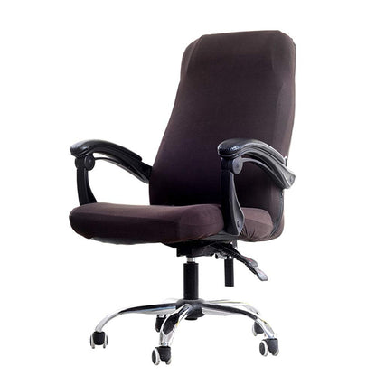 Deisy Dee Computer Office Chair Covers for Stretch Universal Rotating Chair Desk Chairs ONLY Chair Covers (Brown, Medium)