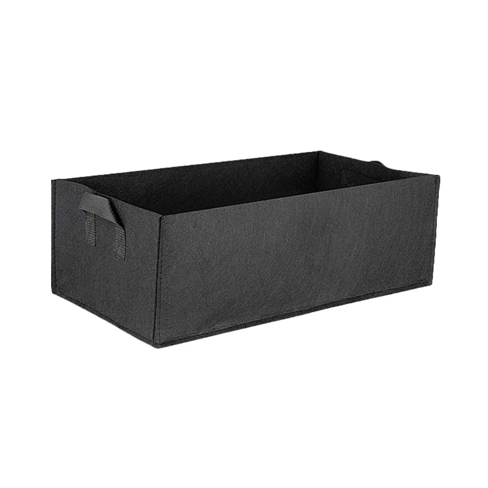 DOITOOL Square Grow Bags 6Pcs Non-Woven Fabric Garden Bed Flower Vegetable Planting Bag Planter Pot Container for Nursery Garden (40x30x20cm Black)