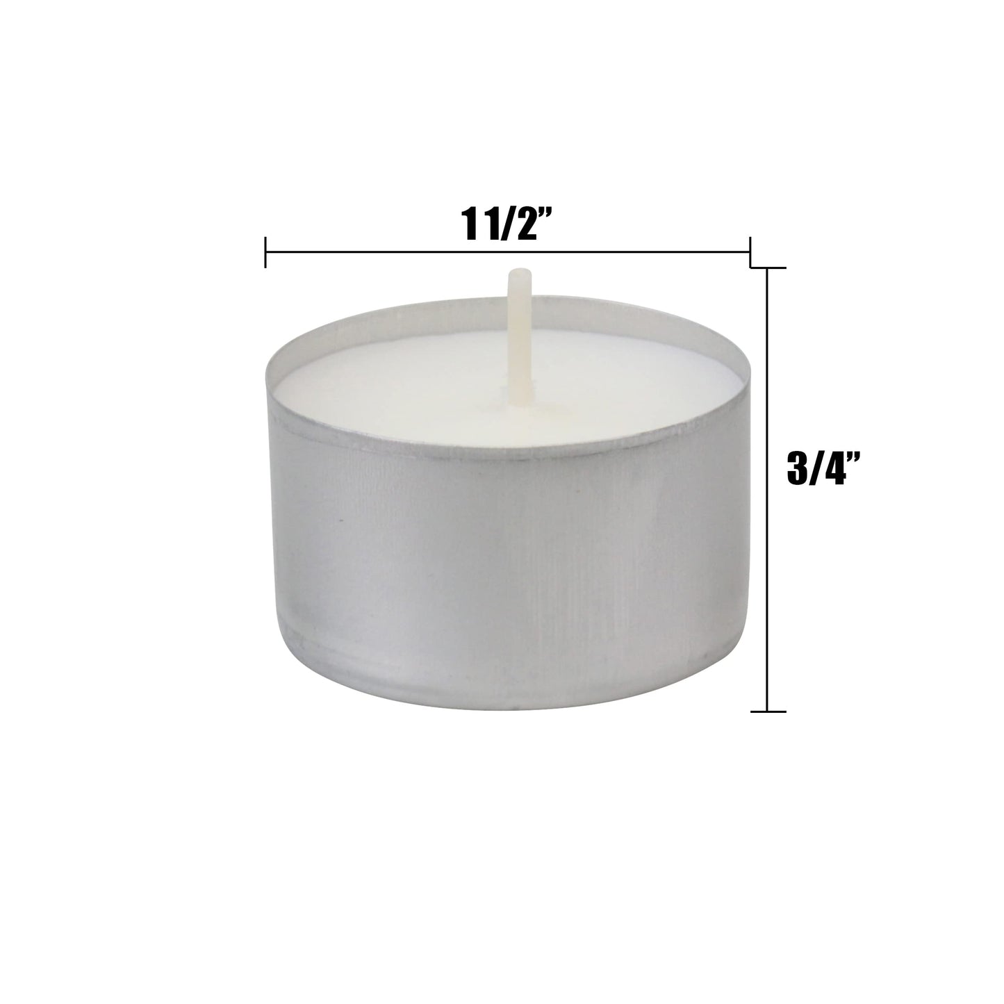 Stonebriar Unscented Tea Light Candles, 6 to 7 Hour Extended Burn Time, Smokeless, White, Bulk Set for Weddings, Events, Home Decor, Emergency Use, 100 Count