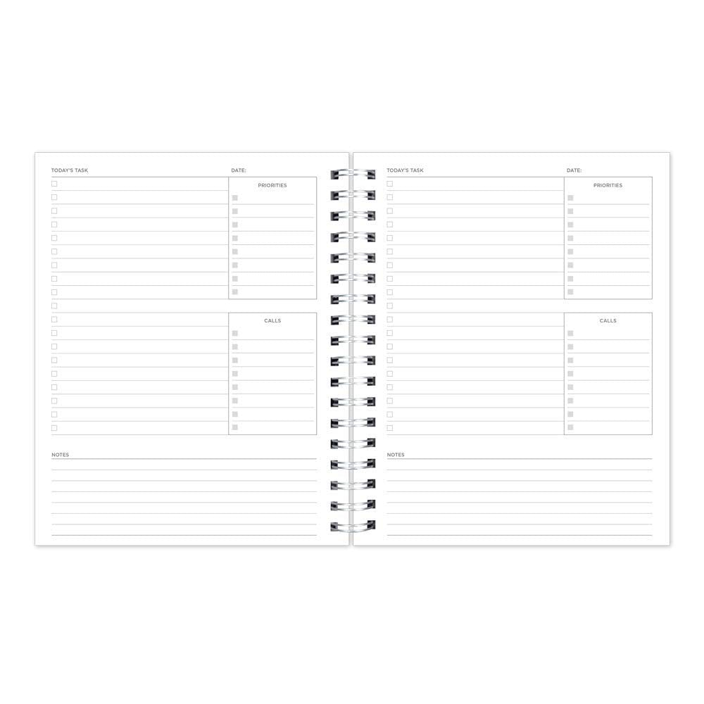 Blueline Undated Task Planner, Duvet Laminated Cover, Black, 9.25" x 7.25", 270 Pages (B310B.81)