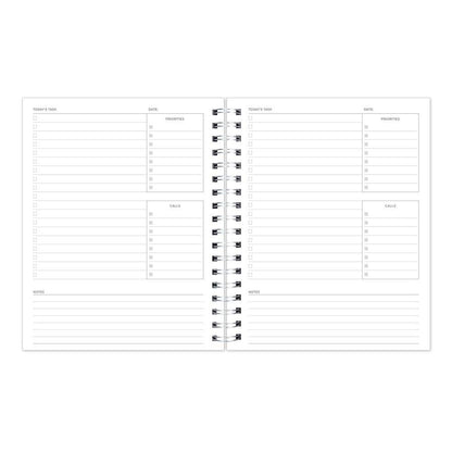 Blueline Undated Task Planner, Duvet Laminated Cover, Black, 9.25" x 7.25", 270 Pages (B310B.81)