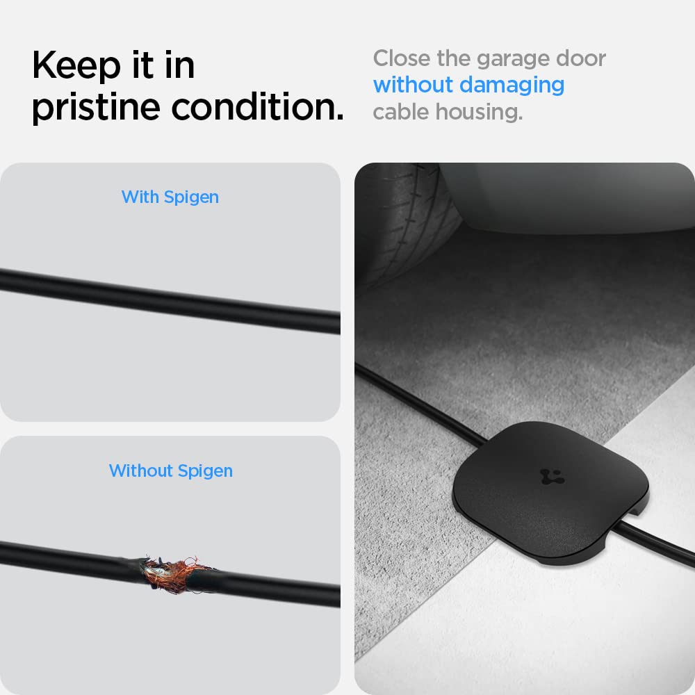 Spigen DuraPro Cable Garage Door Pass Protector for Tesla Mobile Charger and Tesla Gen 3 Wall Connector (Tesla Model 3/Y/X/S 2026/2025/2024/2023) [Compatible with 1.8in Cable Thickness EV Chargers]