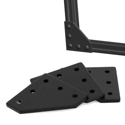 2020 Aluminum Extrusion Connector Bracket Set Included 8PCS Joint Plates,40Pcs M5 L-Slot Nuts and 40Pcs M5x8mm Hex Socket Cap Screw for 2020 Series Aluminum Profile 3D Printer Frame