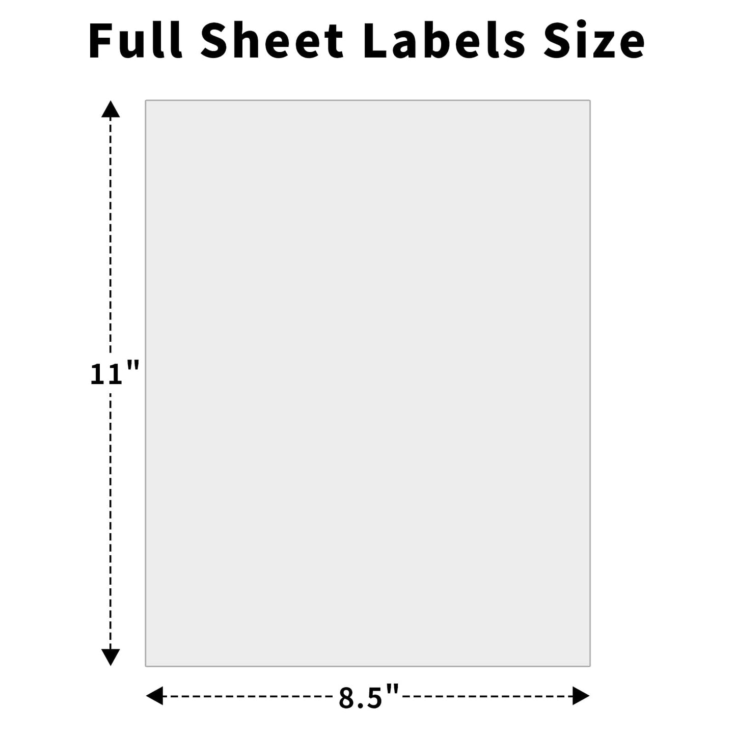 8.5" x 11" Full Sheet Label Sticker Paper for Laser & Inkjet Printers,Self Adhesive Printer Paper Shipping Labels,Printable White Matte Mailing Label Stickers(100 Sheets,100 Labels)
