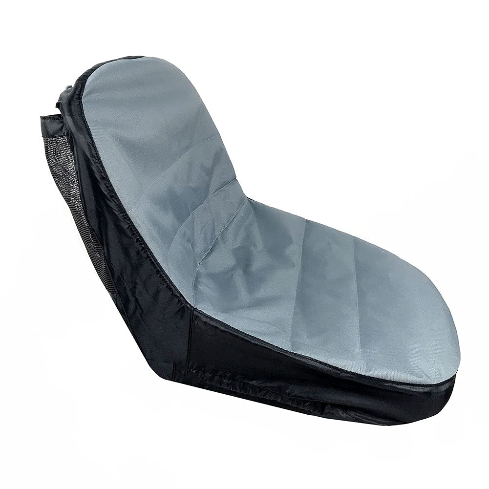 Ailelan Lawn Mower Seat Cover, 600D Oxford Fabric Tractor Seat Cover Waterproof with Storage Pockets for Riding Lawn Mower