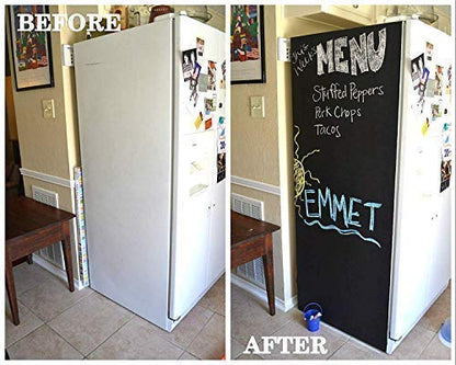 Chalkboard Blackboard Paint - Black 8.5oz (250 ml) - Brush on Wood, Metal, Glass, Wall, Plaster Boards Sign, Frame or Any Surface. Use with Chalk Pen Wet Erase, Safe and Non-Toxic. Matte Finish - Up to 32sf