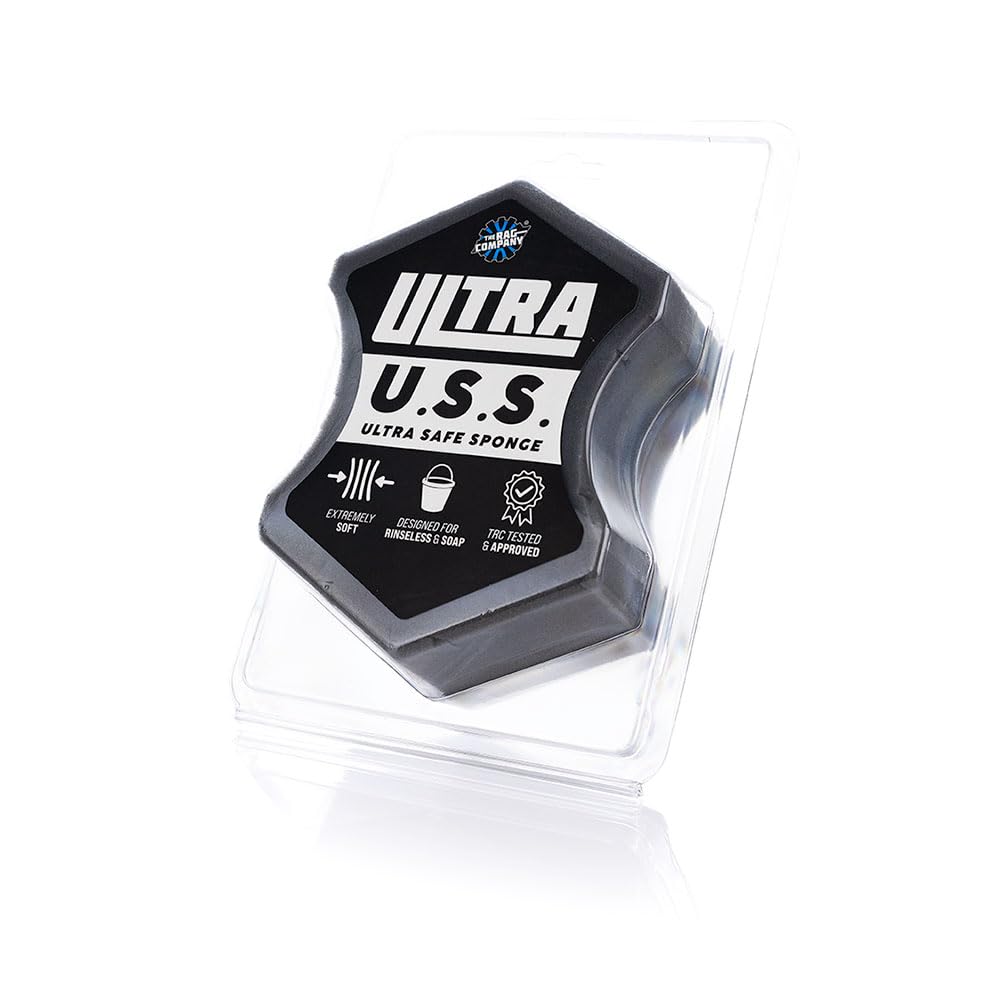 The Rag Company - Ultra Safe Sponge - Latest Foam Technology Safe for All Types of Paint and Wheel Finishes - Easy-to-Hold Ergonomic Grip for Wash Bucket and Rinseless Washing - Dark Grey