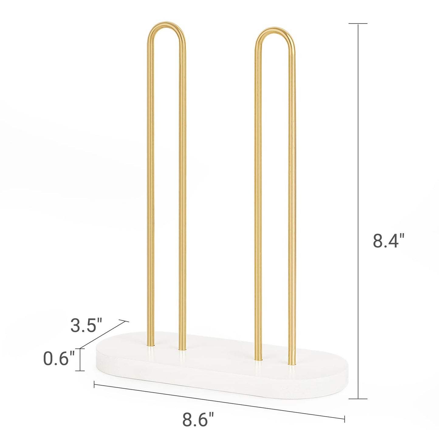 Dahey Scrunchie Holder Hair Tie Organizer Stand 2 Tier Modern Metal Hair Accessories Organizer Storage Display Jewelry Scrunchy Holder for Girls, Gold