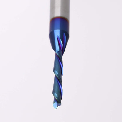 Jiiolioa X2112G Standard Spiral CNC Router Bit 1/4-Inch 2 Flute Down Cut End Mill 1/8" X 4/5" X 1/4" X 2 1/2"