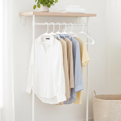 Utopia Home White Plastic Hangers 50 Pack - Clothes Hangers for Coat, Shirts,Trouser Suit - Space Saving Durable and Slim with Shoulder Grooves