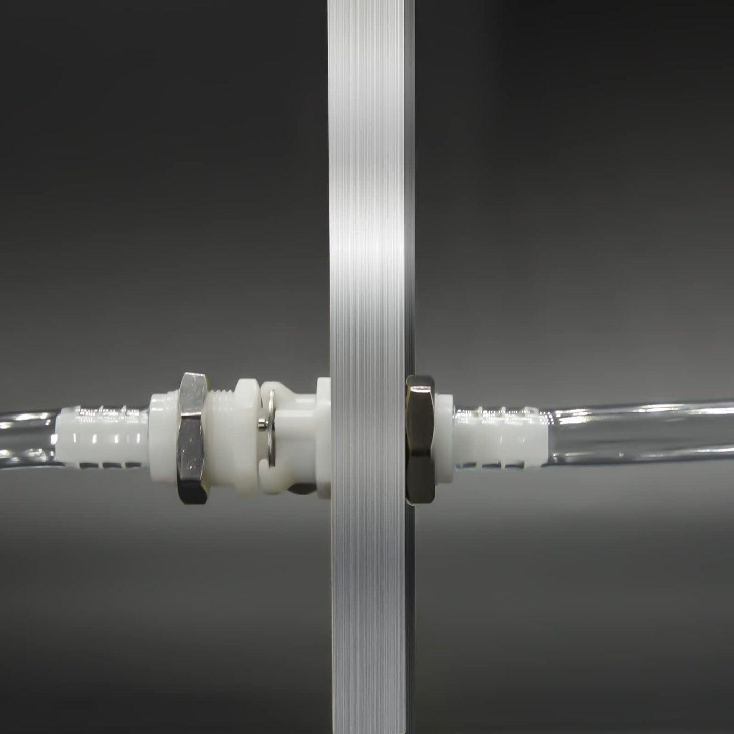 BBTUS 2PCS 1/4" 3/8" 5/16" Plastic Tube in-line Hose Quick Connector with Shut-Off valve, Panel Mounting Quick Release Coupling, Male Quick Connect Barbed Fittings (2x Male Connector)