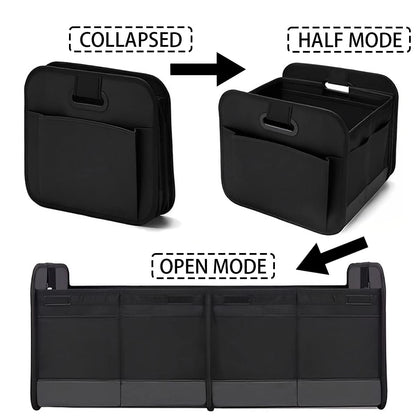 XINLIYA Car Trunk Organizer, Multi-Compartment Foldable Trunk Groceries Organizer, Collapsible Waterproof Premium Oxford Cargo Storage, Auto Accessories Universal for SUV Truck Sedan