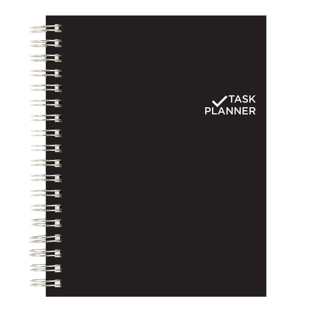 Blueline Undated Task Planner, Duvet Laminated Cover, Black, 9.25" x 7.25", 270 Pages (B310B.81)