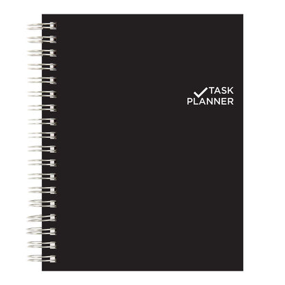 Blueline Undated Task Planner, Duvet Laminated Cover, Black, 9.25" x 7.25", 270 Pages (B310B.81)