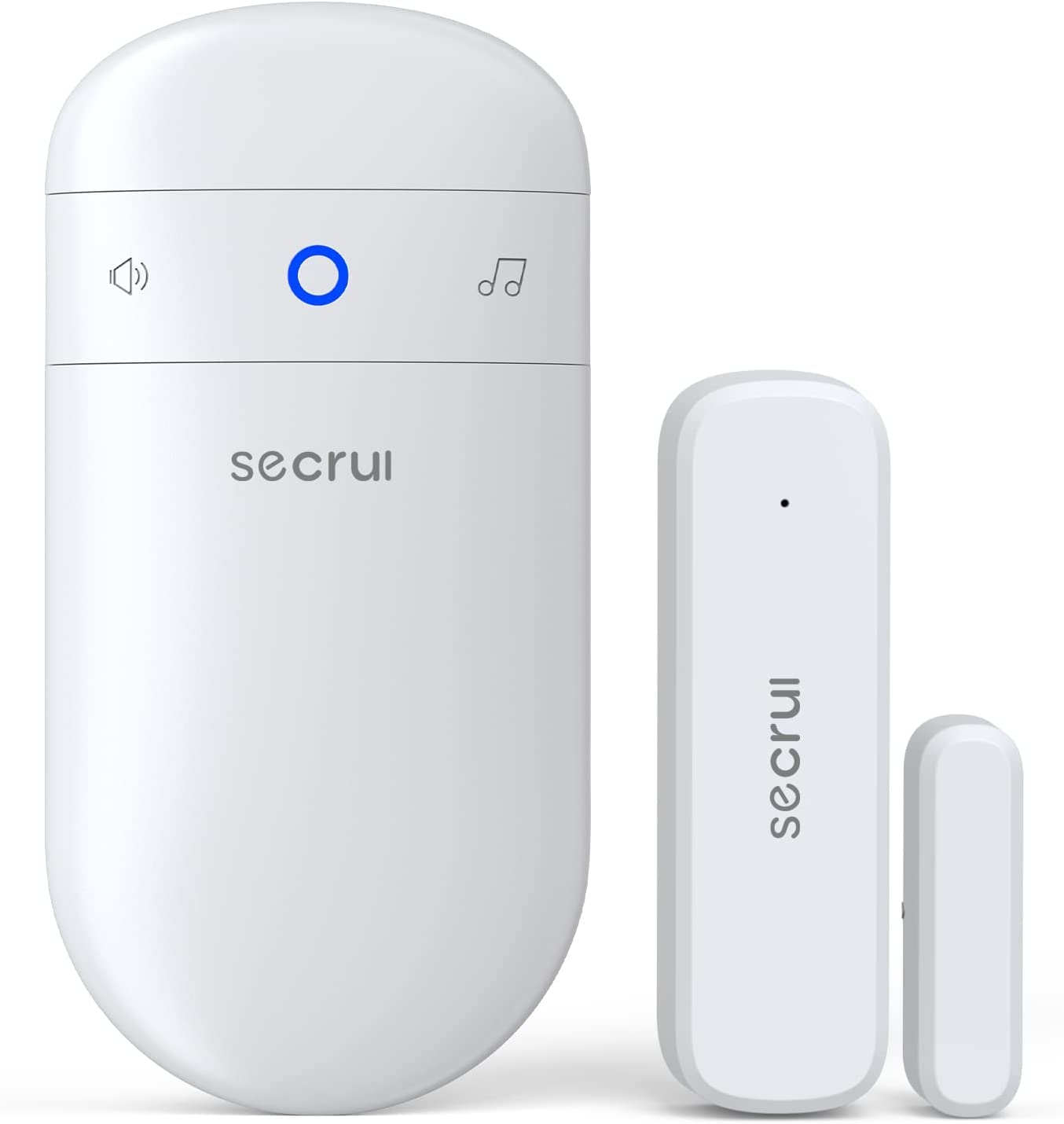 SECRUI Door Chime, Door Chimes When Door Opens with 5 Adjustable Volumes, Easy Installation, 52 Chimes, 500ft Wireless Range, M508+D7, White