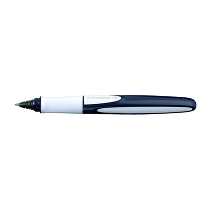 Schneider Ray Cartridge Rollerball Pen, M (Medium), Refillable, Dark Blue/Light Gray Barrel, Royal Blue Erasable Ink Cartridge (187803), RS187803