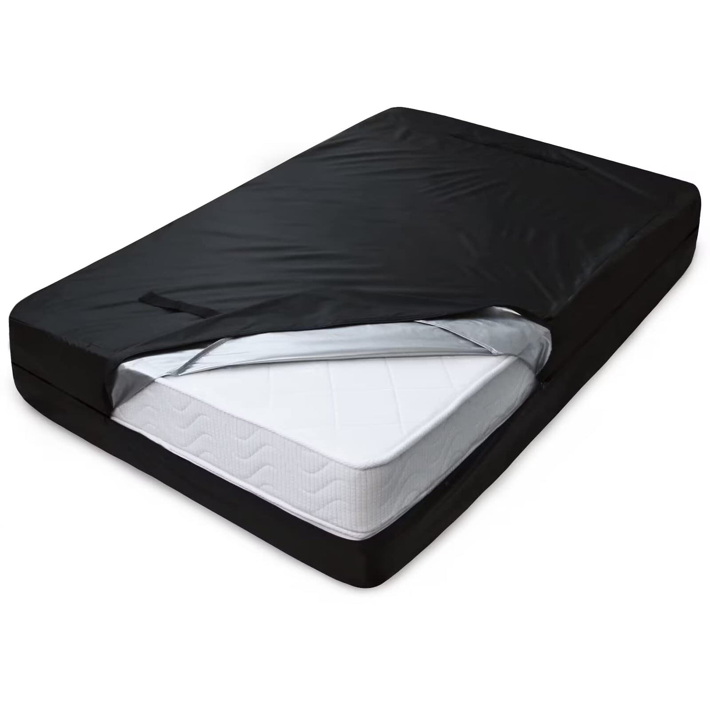 SPRINGSPIRIT Waterproof Mattress Bag Queen Size, Mattress Bag for Moving & Storage with Zipper Closure, Mattress Moving Bag Reusable Heavy Duty, Black