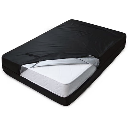 SPRINGSPIRIT Waterproof Mattress Bag Queen Size, Mattress Bag for Moving & Storage with Zipper Closure, Mattress Moving Bag Reusable Heavy Duty, Black