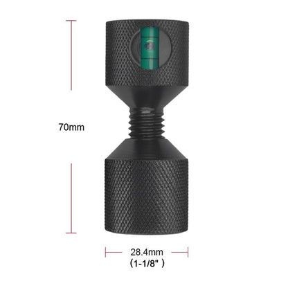 2Pcs Flange Two-Hole Positioning Pin Set with Built-in Level, 6061 Aluminum 1-1/8" Hole Gradient Aligner Tool (Black)