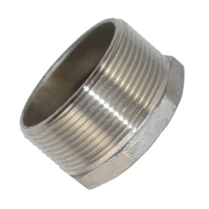 Megairon 2" Male NPT to 1-1/2" Female NPT Female Reducing/Reducer Bushing Pipe Fitting,Adapter,Stainless Steel SS 304 Hex Bushing…