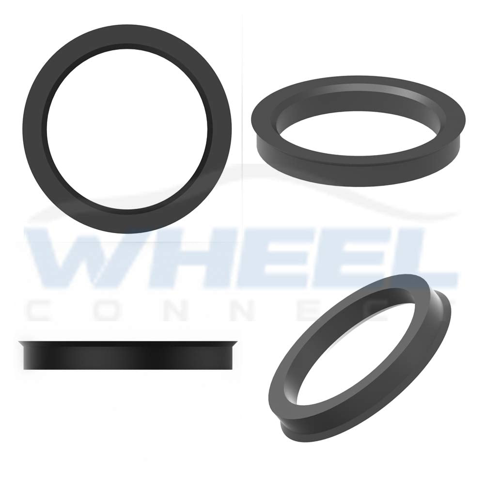 WHEEL CONNECT Hub Centric Rings, 106 to 87.1, Set of 4, ABS Plastic Hubrings, O.D:106 (106.1) - I.D:87.1mm.