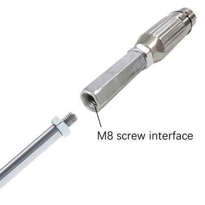 JQDML 3XLR Connector M8 Thread 10.5cm Total Length DIY End Connector for Reciprocating Linear Actuator