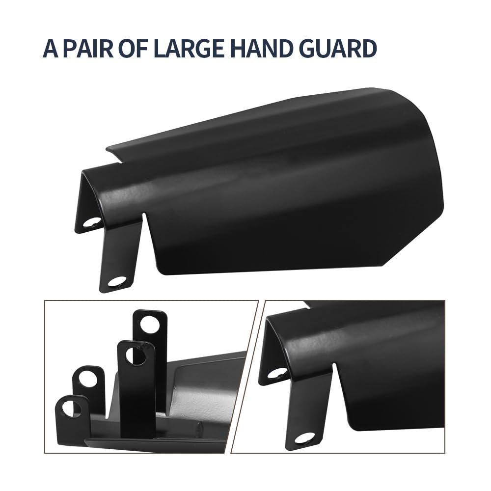 Vkinman 1 Pair Large Motorcycle Handguards Coffin Cut Hand guards Fit for 2007-2020 Harley Davidson Touring Sportster Dyna