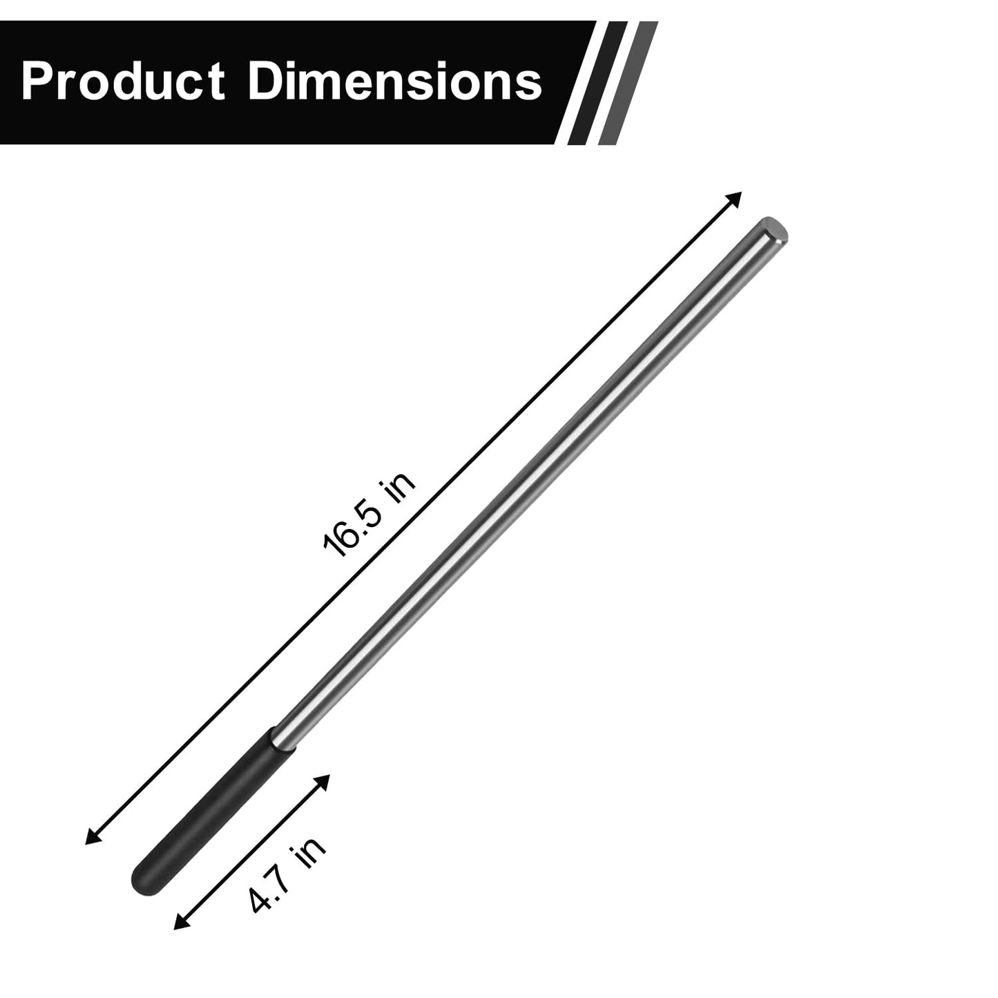 2 Packs of Winding Rods -OZHOMY Torsion Spring Winding Rods with Non-Slip Handle,1/2 Inch Diameter Solid Steel Metal Winding Bars Hardware for Adjusting or Replacing Garage Door Tension Springs
